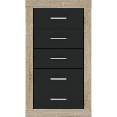 Sinfonier de 5 cajones COIMBRA color cambrian/blanco, cambrian/antracita y pina/trufle 60x106,3x39,6 cm CAMBRIAN/ANTRACITA