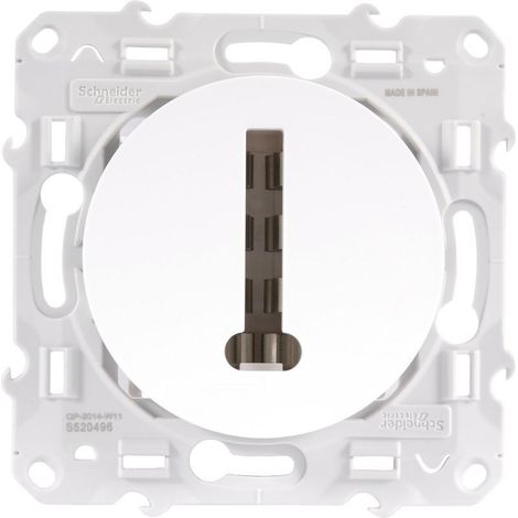 Schneider Electric Odace toma telefónica conector en T blanco