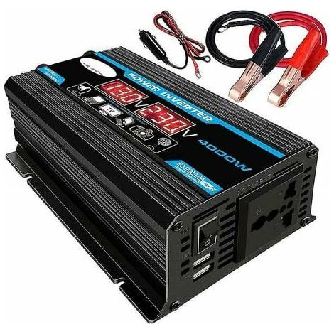 New 4000w 12v 220v/110v Led Ac Car Power Inverter Converter Charger Inverter Adapter Dual Usb Transformer Modified Sine Wave (1/5)