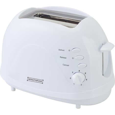 Trade Shop - Tostapane Per 2 Fette 700 W 7 Livelli Funzione Scongelamento Toast Bianco - (1/2)