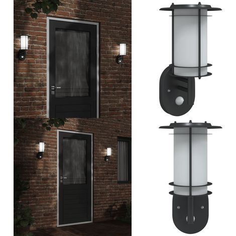 Außenwandleuchte mit Bewegungsmelder Schwarz Edelstahl - Outdoor-Beleuchtung - Wandleuchte - Bewegungsmelder - Edelstahl - Gartenbeleuchtung - Home & Living (1/5)