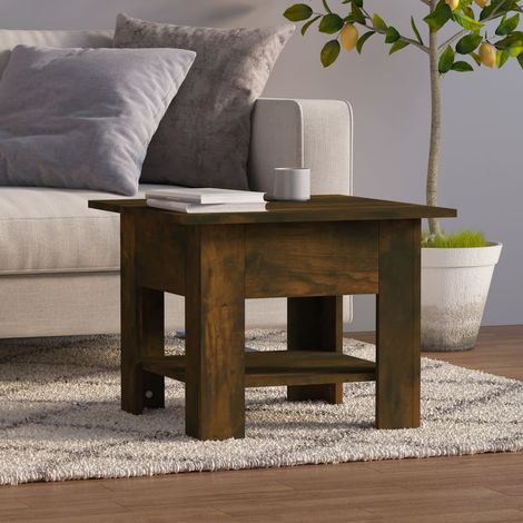Maison Exclusive - Couchtisch Räuchereiche 55x55x42 cm Holzwerkst (1/5)