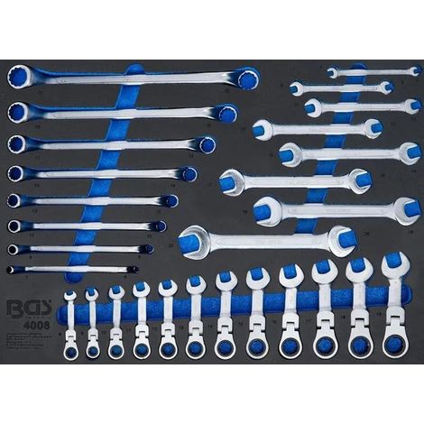 Set chiavi bgs 28 pezzi 72 denti inserto schiuma