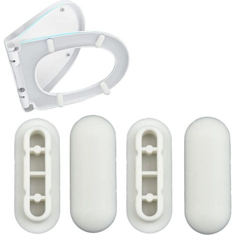 WC-Sitzpuffer-Set, WC-Sitzpuffer, schallabsorbierender Puffer, WC-Sitzpufferdichtung, universeller Ersatzpuffer – Crezuo