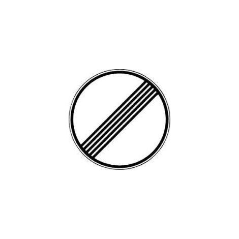 Panneau VKZ.282 Ronde 600mm fin de toutes les interdictions Label de qualité RAL film RA1 (1/2)