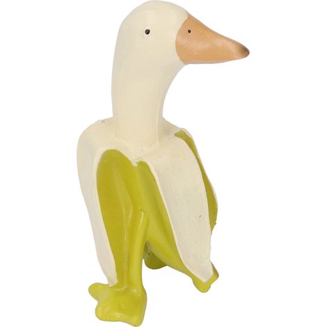 Statuette de canard banane, ornement décoratif mignon et amusant en résine verte pour la maison, le jardin, la terrasse, le bureau. (1/5)