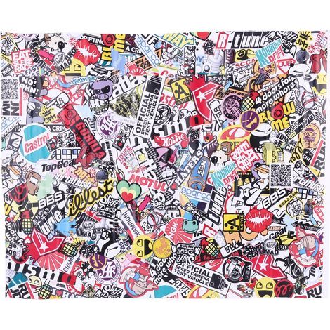 Décor adhésif voiture 50x75cm Sticker Panneau Rock Panda Graffiti Bombe Film Décoratif Rouleau Autocollant (1/5)
