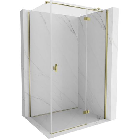 Mexen Mist H T Duschkabine, Klapptür rechts 115 x 90 cm, transparent, gold - 8A5T-115-090-50-00-P (1/5)