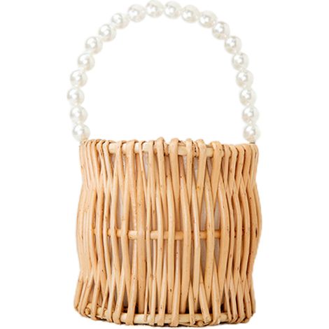 [Blumenkorb] Blumenkorbaufhänger aus natürlichem Rattan mit Perlen und Einlagen, vielseitig verwendbar, 15 cm, 430 g, 1 Stück (1/5)