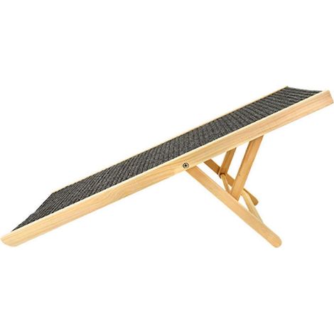Rampe pour chien en bois réglable en hauteur, antidérapante, échelle pliable pour animaux, idéale pour canapé, lit et voiture (1/5)