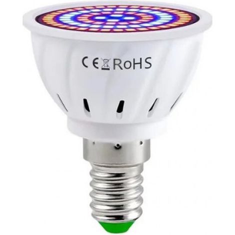 Spot LED horticole / Lampe de croissance pour plantes / Spectre complet - Douille E14 - 7 W (1/2)