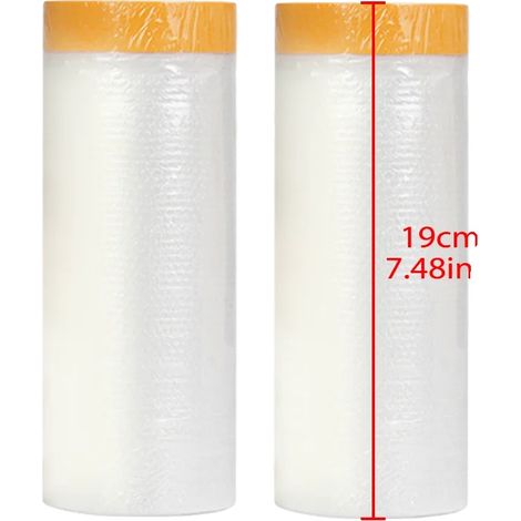 Film de masquage, protection étanche, application facile, 200cmx10mx2pc (1/2)