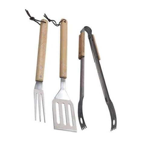 Lot de 3 accessoires barbecue inoxydable - Kit grilades résistant à la chaleur pour cuisson en extérieur (1/2)