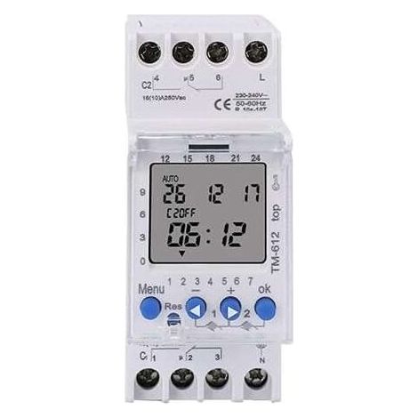 AHC822 Dual Channel Timer Switch 220V 7 Days 24 Hours Programmable Electronic LCD Digital Time Switch Digital Clock