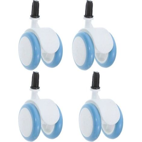 Lot de 4 roues universelles de rechange en plastique et caoutchouc pour trotteur bébé, compatible avec les chaises hautes, les (1/4)