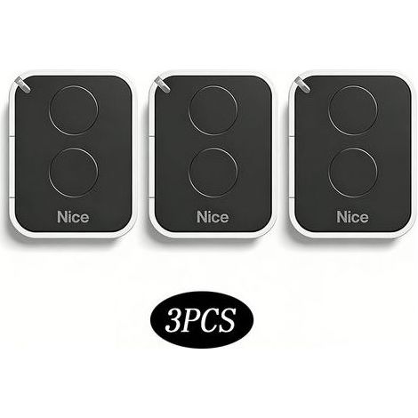 Pack de 3 télécommandes NICE Era-One ON2E – 2 canaux – Fréquence 433.92 MHz – Portée jusqu’à 200 mètres – Compatible motorisations NICE (1/2)