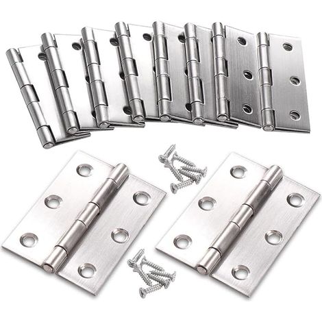 Stainless Steel Door Hinge with Screws for Door Closet/Small Doors/Drawers/Windows/Pianos/Cabinets Home Furniture Hardware (63 x 44 x 1mm) (1/5)