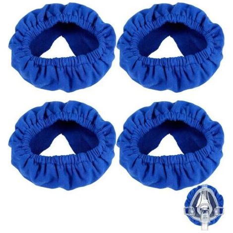 royaluxe-Lot de 4 housses de masque pour masques complets – Doux coussin en nylon et spandex – Réduit les marques rouges sur le visage – Lavables et respirantes (1/5)