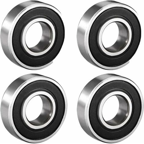 4 Stück 6001-2RS doppelt abgedichtete Kugellager 12 mm x 28 mm x 8 mm Kohlenstoffstahl Z1 DE (1/5)