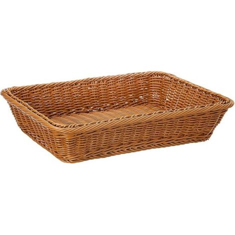 Osier de 16Pouces, Panier à Pain, Panier D'Affichage de Supermarché, Panier de Service de Restaurant de Fruits de Nourriture TisséE (1/4)