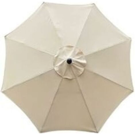Kaelt - Housse de parasol, 8 baleines, 3 m, imperméable, résistante aux UV, tissu de remplacement, pour terrasse, extérieur, terrasse, beige (1/5)