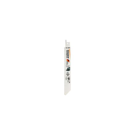 Hojas de sierra recíproca bimetálicas para acero y acero inoxidable L202ML2005, 5 hojas, 200/180 mm, 18 tpi (1,4 mm), acero inoxidable. DIAGER