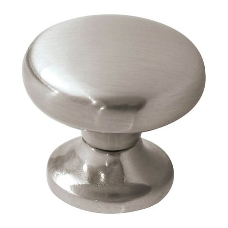 Bouton 34 mm Effet Inox (ATENEA) - Bouton rond plat ATENEA (1/2)