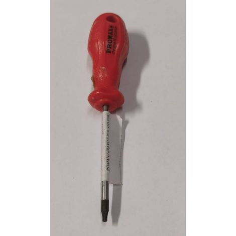 PROMAX - CACCIAVITE GS CON PUNTA TORXT10x80MM - MANICO ROSSO ERGONOMICO (1/2)