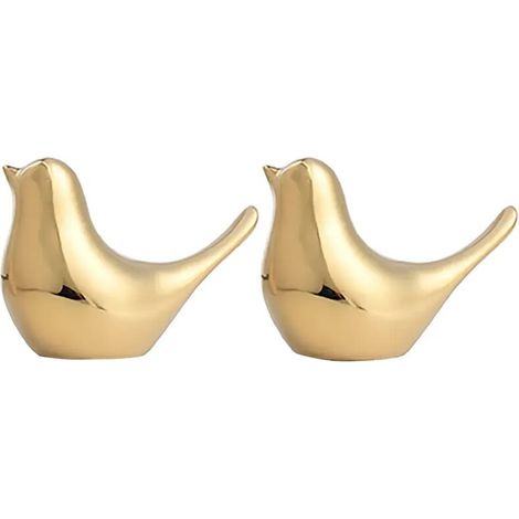 Petite statue d'oiseau décorative en céramique résistante à l'usure, motif oiseau, pour étagère - XL