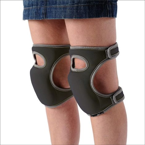 Protège-genoux souples en mousse à mémoire de forme noirs, genouillères réglables pour jardinage, bricolage, travaux au sol, nettoyage, construction et activités extérieures (1/5)