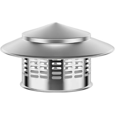 Couvercle de cheminée, diamètre intérieur 16 cm, diamètre extérieur 24,5 cm, hauteur 12 cm, une housse imperméable et anti-oiseaux.