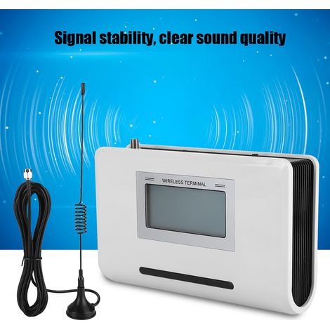 Terminal téléphonique fixe sans fil GSM avec écran LCD, alarme de connexion 100-240 V (Royaume-Uni) (1/5)