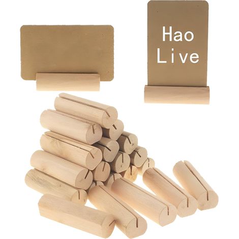 20 Pièces Porte-cartes en Bois, Porte-Cartes de Table, Porte-Cartes Postales Porte-Photos pour Mariages, Restaurants, Banquets et Fêtes Porte-Cartes de Menu (1/5)
