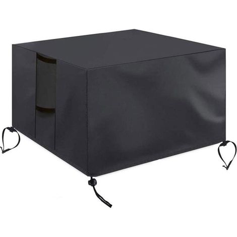 Tables et chaises en tissu Oxford 420D, pare-soleil imperméable, grille d'aération manuelle, mobilier de jardin anti-poussière, protection pour barbecue (1/5)
