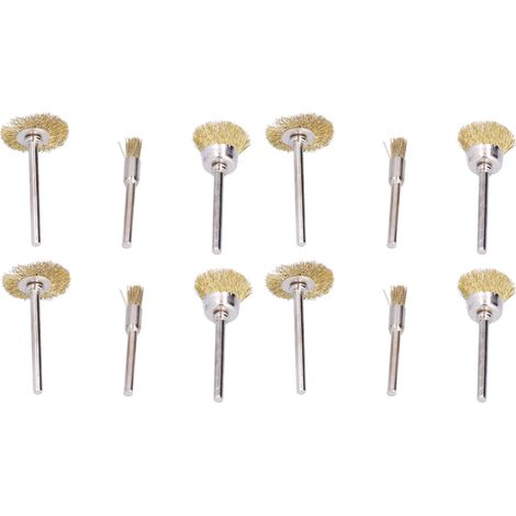 90-teiliges Set aus Messingdrahtschleifscheiben, Metallschleifstiftbürsten und Zubehör für Rotationswerkzeuge (1/5)