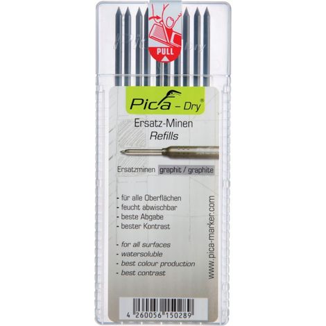 Pica DRY Pencil 3030 Refill Leads Standard Graphite All Surface Wet Dry 4030