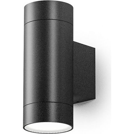 Applique led gea led lily b ges1065 gu10 ip54 antracite lampada parete alluminio biemissione moderno
