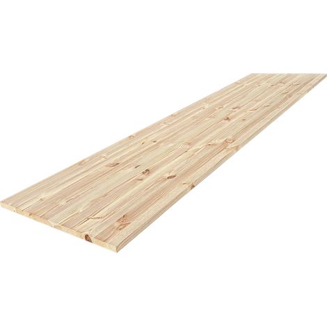 Tablette Pin Rustique bois massif, L.240 x l.60 cm x Ep.22 mm (1/5)