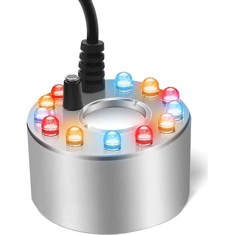 Vernevelaar - Ultrasoon - 12 LED - Automatische Waterbeveiliging - Voor Vijver Aquarium Halloween - 1 Stuk (1/5)