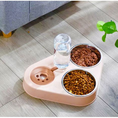 Distributeur automatique de croquettes 3 en 1 avec abreuvoir intégré pour chats et chiens (1/5)