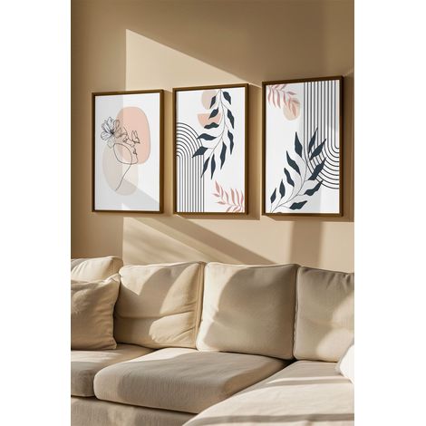 Arte de pared de MDF con marco Painting Multicolor (1/2)