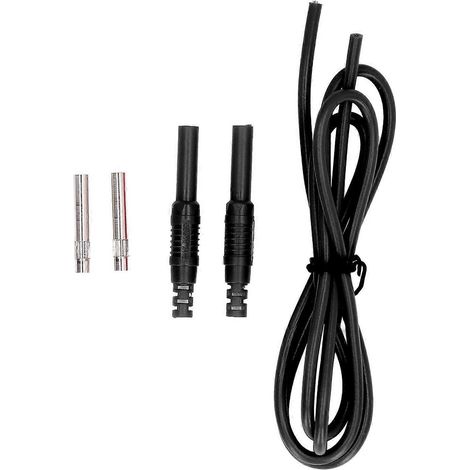 mm² Prüfkabelverlängerung (Buchse auf Buchse) mit Messingstecker J.70030Schwarz