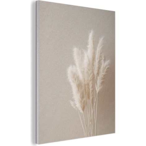 Acoustic Felt Wall Art Pampas grass - Plumes - Pastel - White 60x80 cm (1/5)