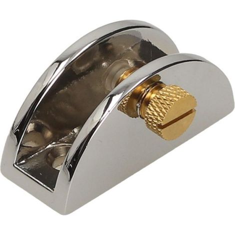 Support Étagère Verre - Alliage Zinc Aluminium - Pour Épaisseur Max 10 mm - Finition Chrome Brillant - Lot de 1