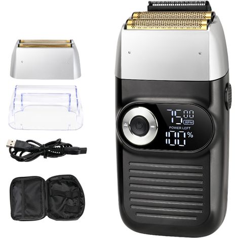 Tonduz Tête Rasoir Homme Tondeuse Electrique Professionnelle Rasoir à Foil Sans Fil Affichage LED Coiffeur Barbier (1/5)