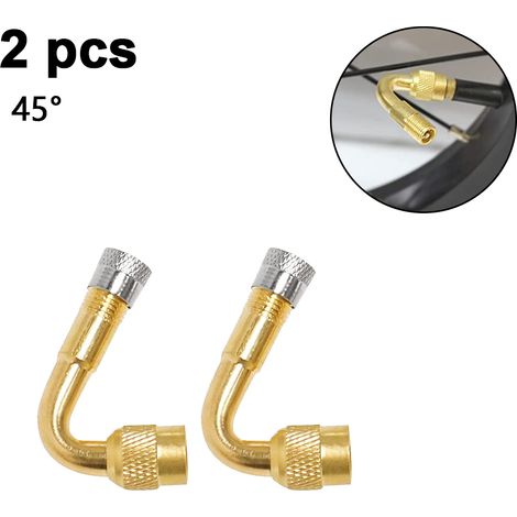 Rallonge De Valve - Cuivre Nickelé - Pour Voiture Moto Scooter Vélo - Lot De 2 (1/5)