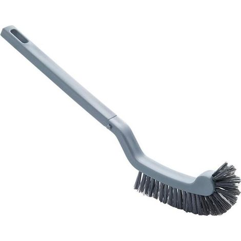 Curved Plastic Toilet Brush, Long Handle, Sturdy, for Decontamination and Cleaning, Toilet Accessory - Gray (1/5)