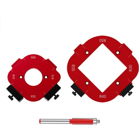 Round Corner Router Jig, Aluminum Alloy, R10 R15 R20 R25 R30 R35 R40 R50, High-Precision Quick Positioning Woodworking Tool for Cutting (1/5)