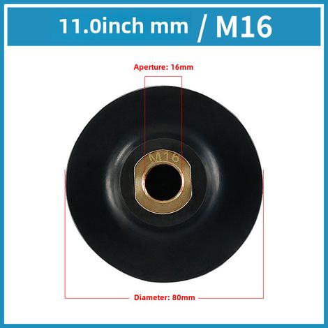 Tête de meulage en caoutchouc souple et flexible, joint souple, ponceuse d'angle, plaque adhésive pour meulage de pavés, ventouse auto-adhésive (diamètre 3 pouces 8 cm, ouverture M16) (1/5)