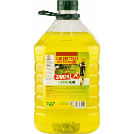 4PZ OLIO DI CITRONELLA PER USO ESTERNO LT 5 PER RICARICHE E LANTERNE